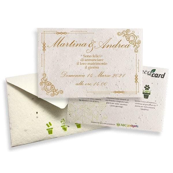 partecipazioni carta piantabile ecocard