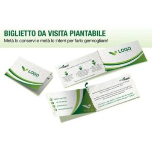 biglietto da visita ecologico personalizzabile in eco card carta con semi piantabile