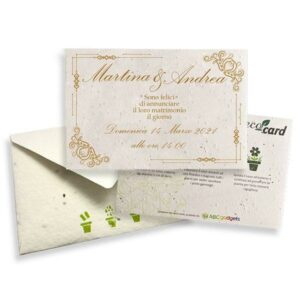 invito matrimonio e partecipazioni di nozze eco card la carta piantabile con semi