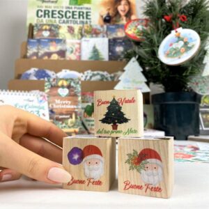 eco-woody calamita ecologica da frigo personalizzabile con piantine che germogliano