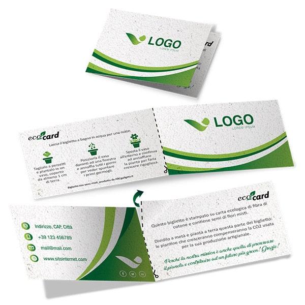 Eco-Card biglietto da visita piantabile personalizzato » ABC Gadgets