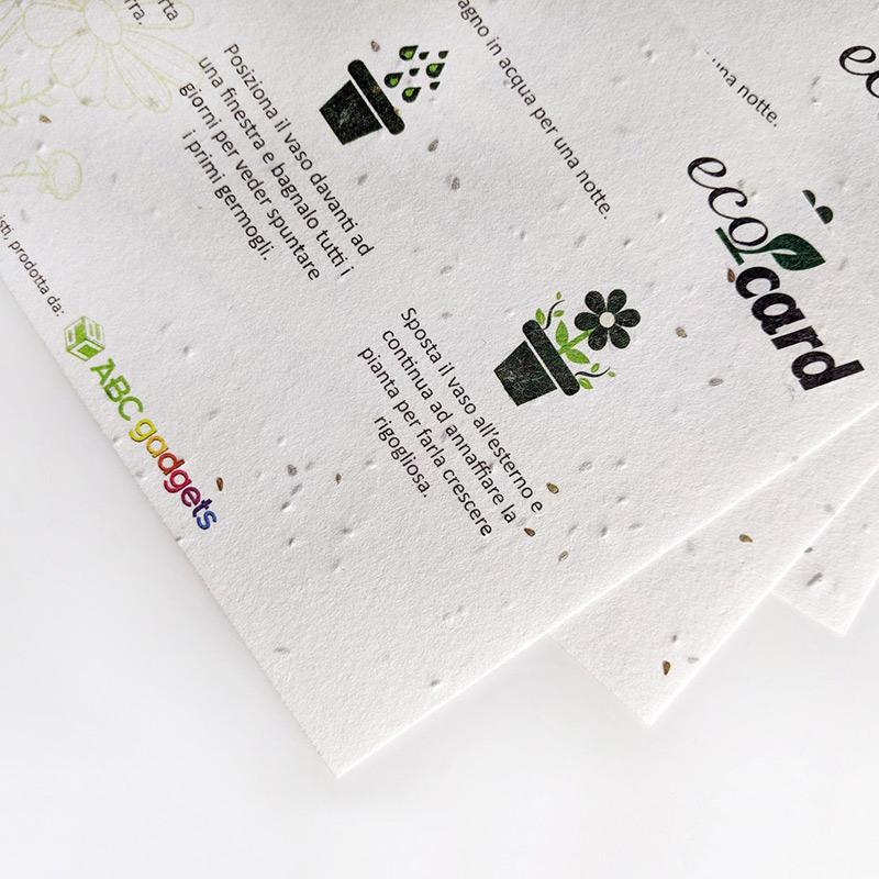Eco-Card Cartolina piantabile con semi personalizzabile » ABC Gadgets