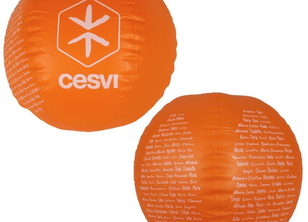 pallone trasparente personalizzabile cesvi