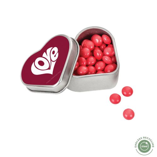 Scatolina cuore con caramelle personalizzabile » ABC Gadgets