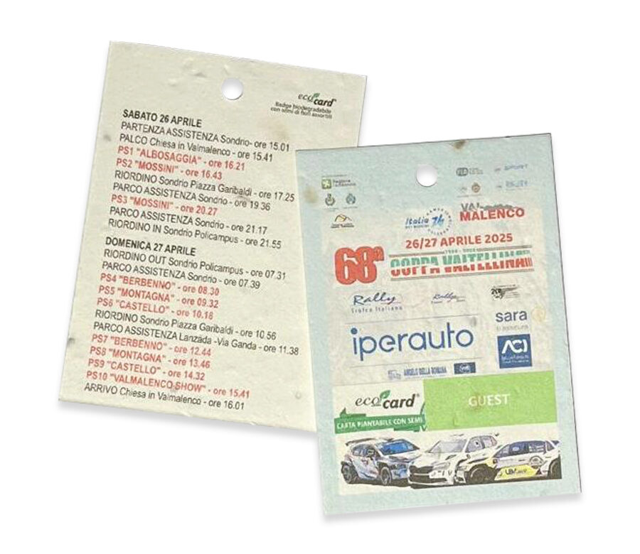 Badge in eco-card Coppa Valtellina