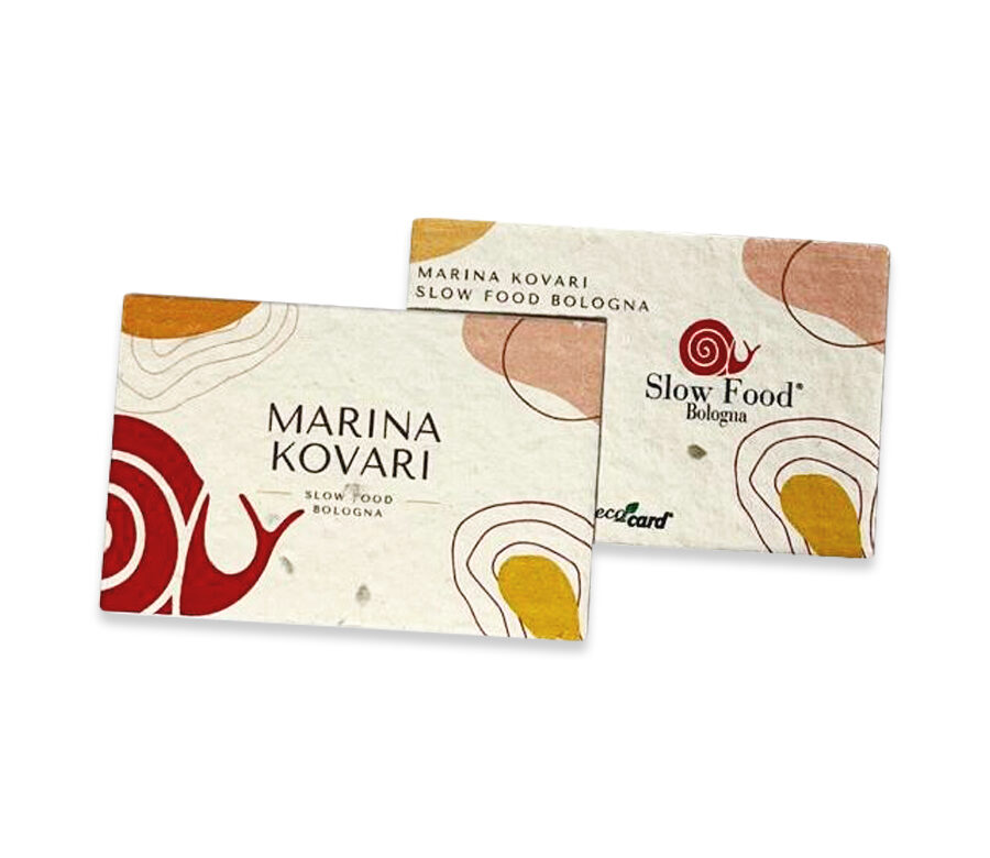 Biglietti da visita in eco-card Slow Food