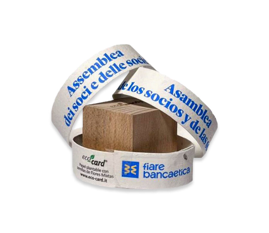 braccialetto in eco-card Banca Etica