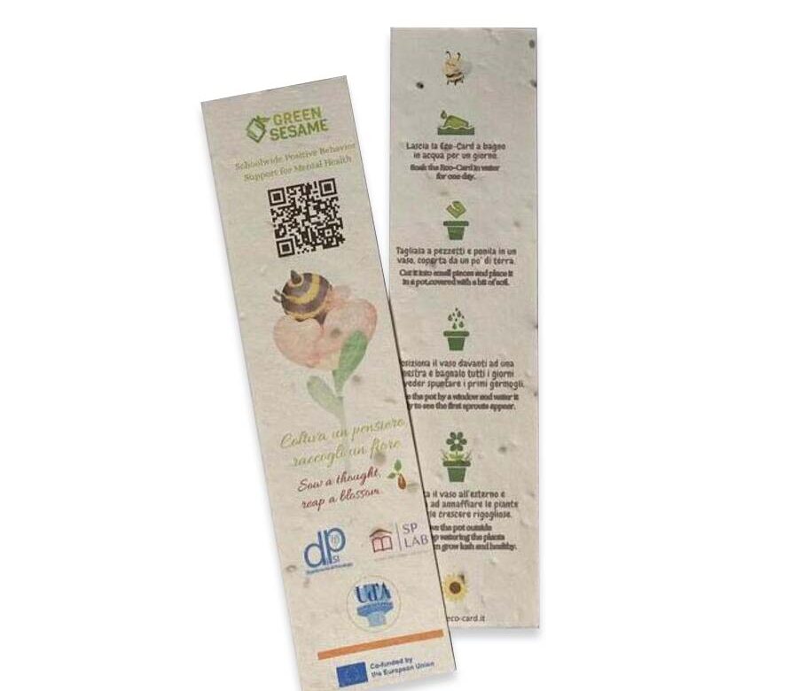 segnalibro in eco-card Università di Chieti