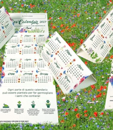 Calendario piantabile ecologico da tavolo e da parete